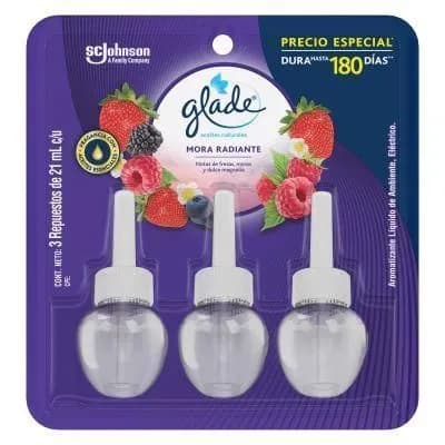 Aromatizante Líquido De Ambiente Glade Mora Radiante Repuesto 3 x 21 ml