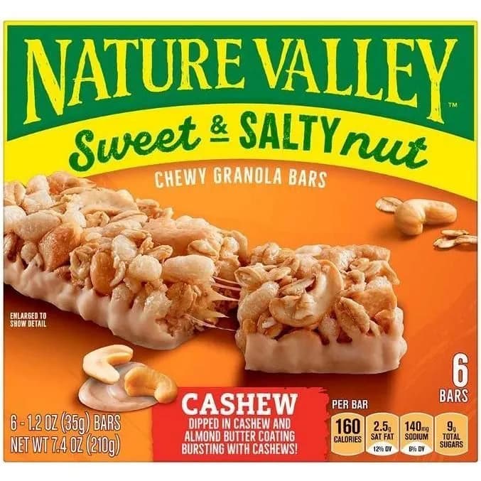 Barra De Granola Nature Valley Cashew 6 x 35 g
