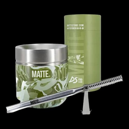 Mate Camuflado Verde + Bombilla