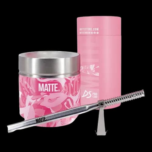 Mate Camuflado Rosa + Bombilla