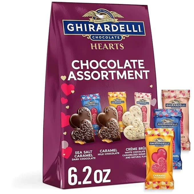 Chocolates en Forma de Corazones surtidos Ghirardelli 6.2 Oz