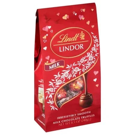 Trufas de chocolate con leche para San Valentín Lindt lindor 8.5 oz