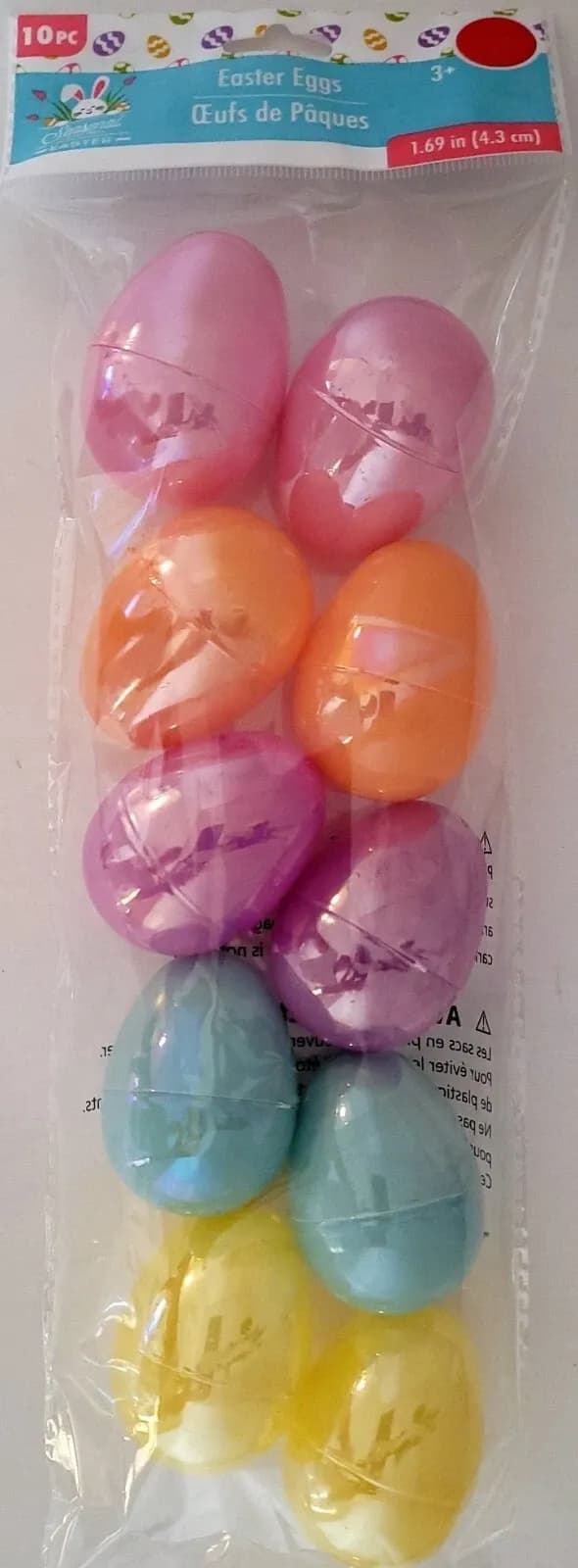 Huevos Pascua 4.3 Cm Happy Easter 10 Pc